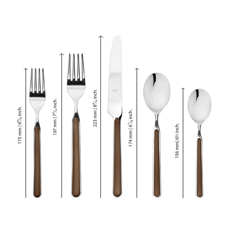 Fantasia Place Set 5 Pcs, Tobacco