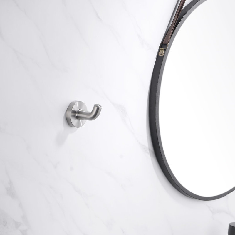 Porte-peignoir mural Kree Collection - Accessoires de salle de bain - Nickel brossé, Nickel brossé