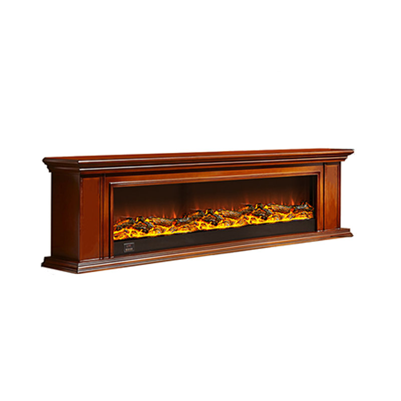 Meuble télé American Fireplace, Brun, 78.74"