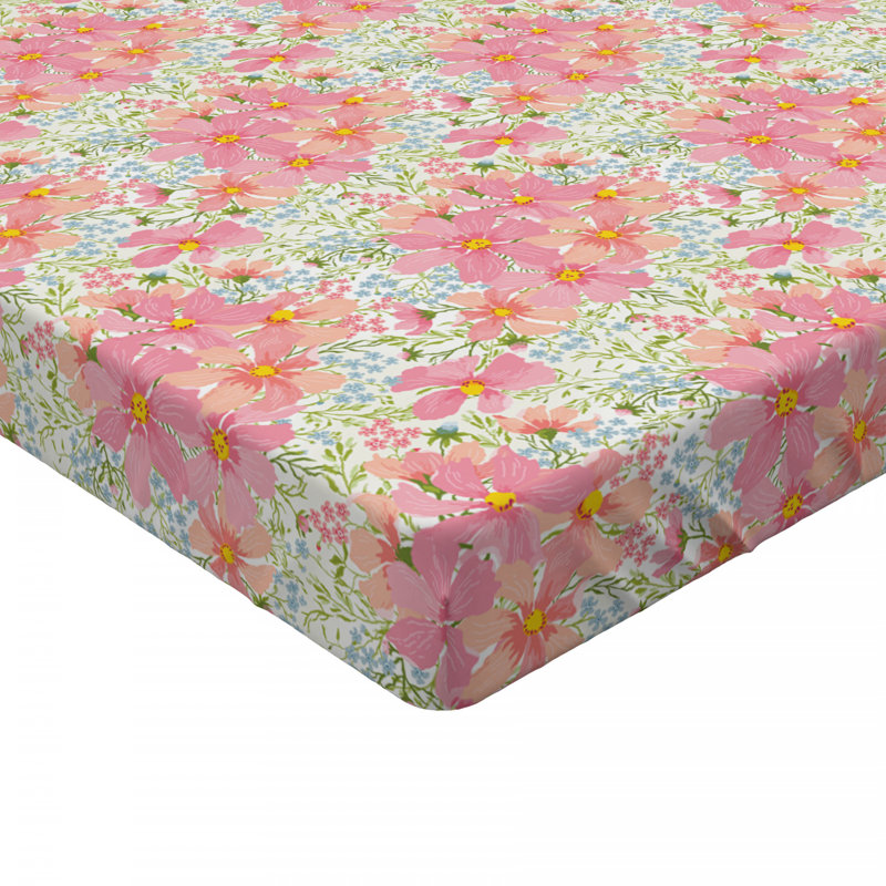 Microfiber Floral Fitted Sheet, Twin XL Fitted Sheet