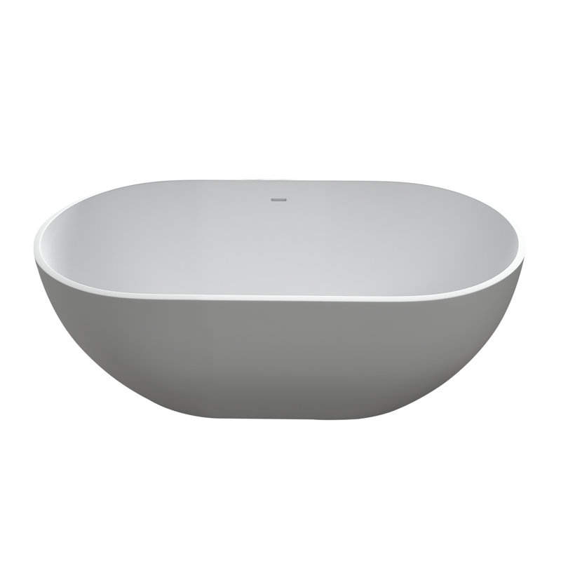 Baignoire autoportante minimaliste à surface solide Deep Soak