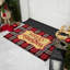 Paillasson rectangulaire rouge et noir "Merry Christmas" 18 po x 30 po