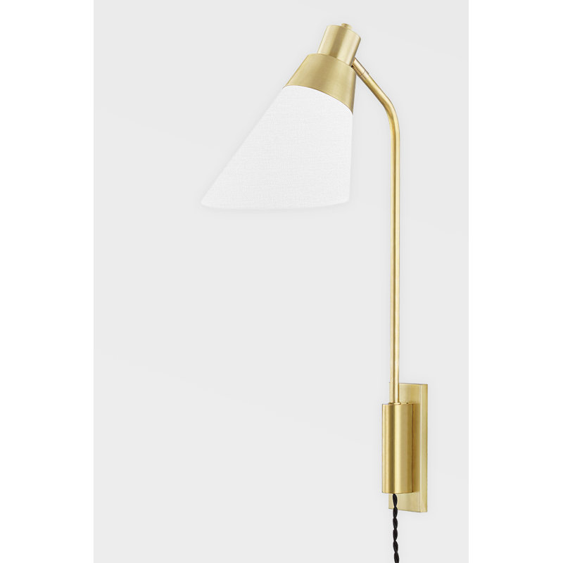 Hooke Armed Sconce, Aged Brass