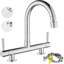 2 Hole Kitchen Sink Mixer Tap, Bridge Kitchen Mixer Taps-1791032140