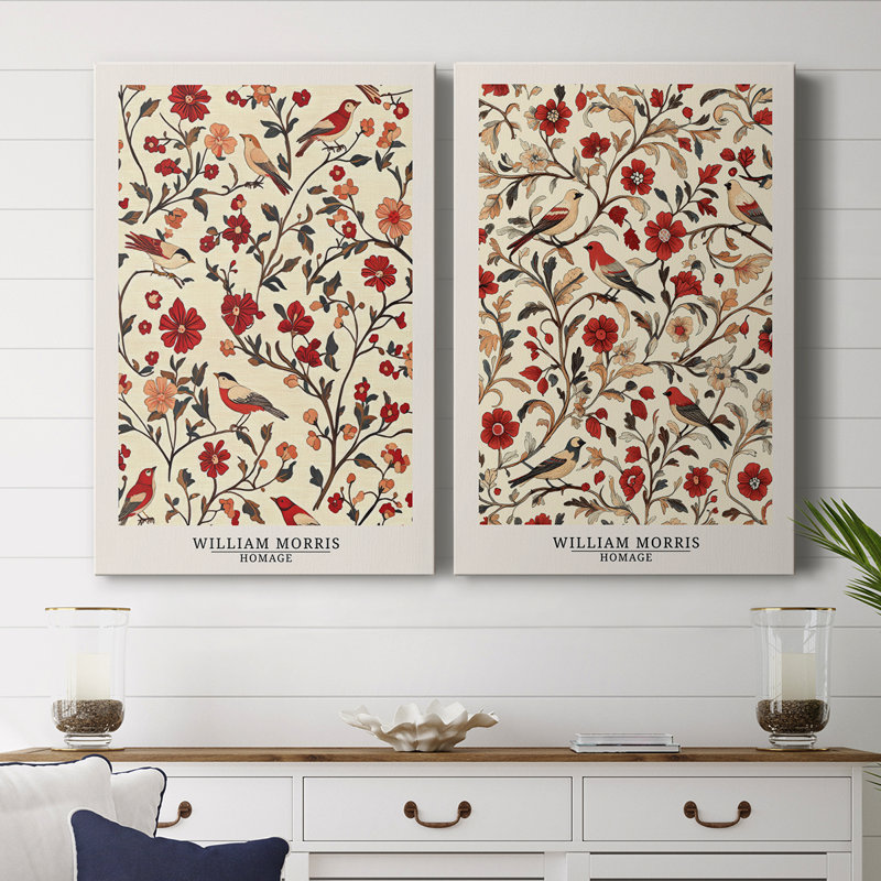 WM MORRIS Series CCCXXXV-Premium Gallery Wrapped Canvas -Ready to Hang