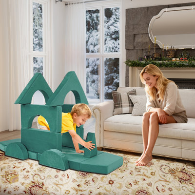 15Pcs Modular Kids Play Couch, Kids Sofa Couch For Children, Kid Couches Fort Building Kit For Playroom Furniture, Kid Play Couches, Convertible Sofa For Boys And Girls