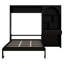 Lit escamotable avec armoire arquée à DEL Murphy, lit mural pliable avec tiroir, compartiments de présentation ouverts-546917251