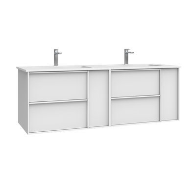 Palma C160D 63.0" Wall Mounted Bathroom Vanity