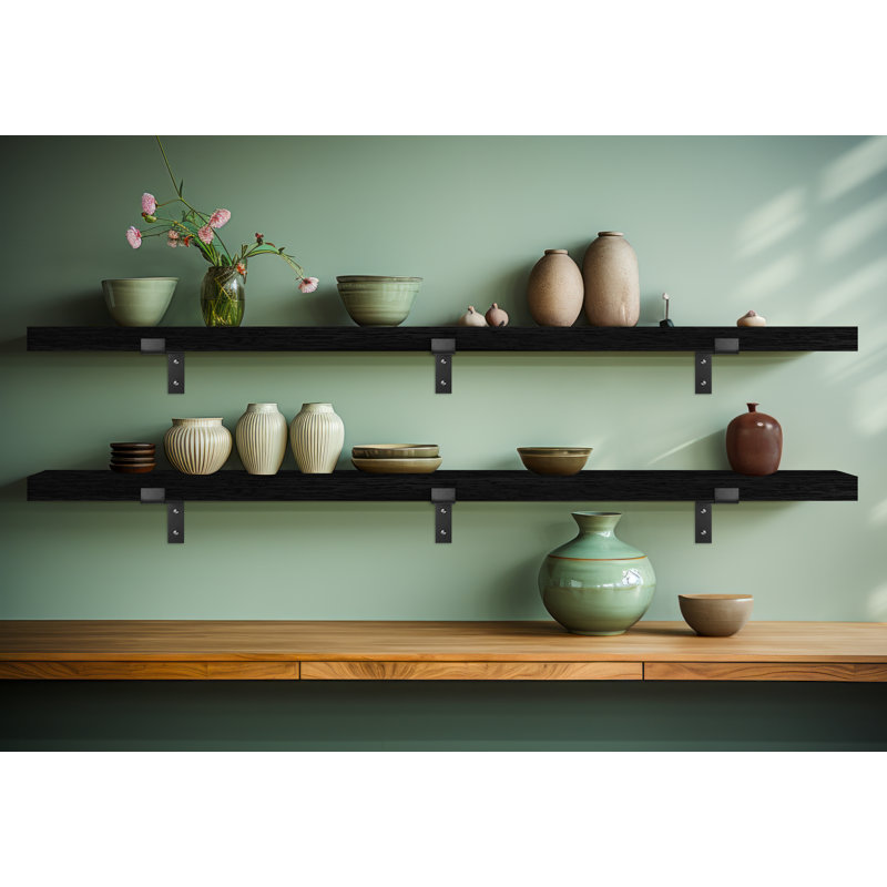 Étagère en chêne 2 pièces Emerald Lee, H 2 po x l 70 po x P 8 po