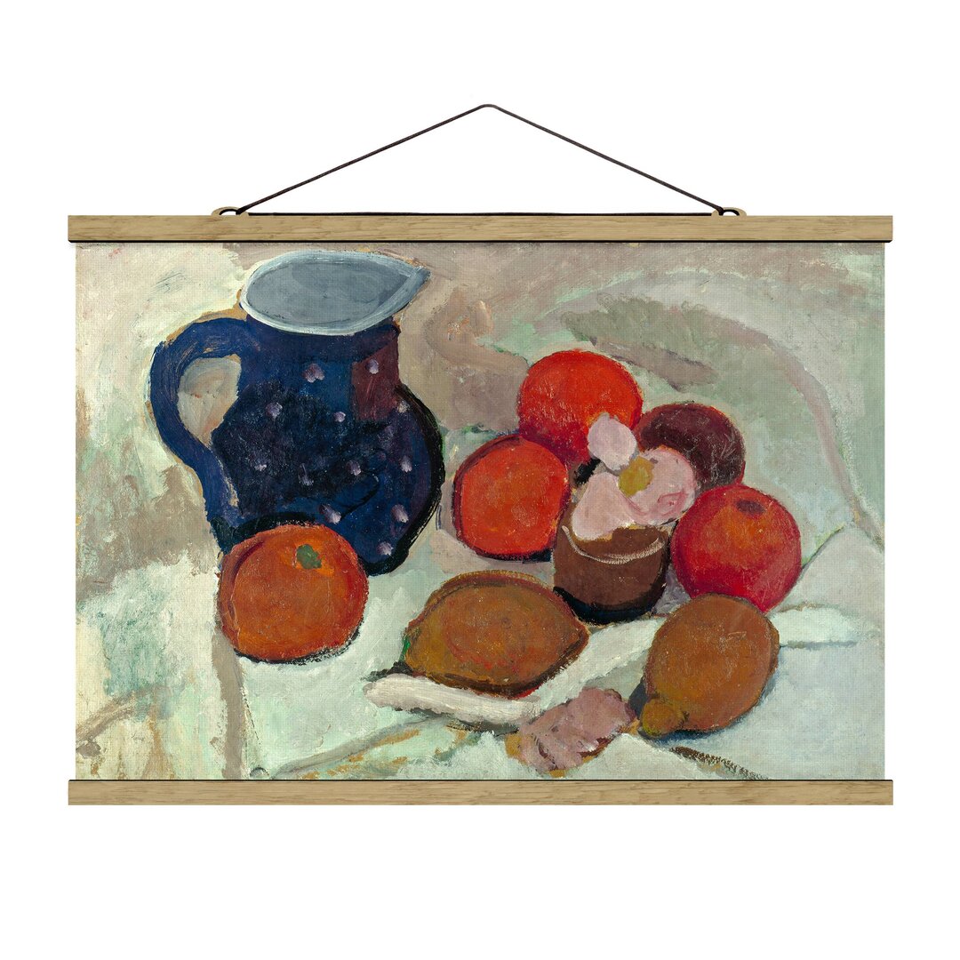 Stoffbild Still Life with Blue Jug von Paula Modersohn