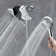 2.5GPM Shower Head With Handheld Spray Combo: 2 In 1 Rainfall Shower Head With Handheld Combo High Pressure Shower Head, 9 Spray Modes/Settings Detachable Shower Head With 60 Inch Hose