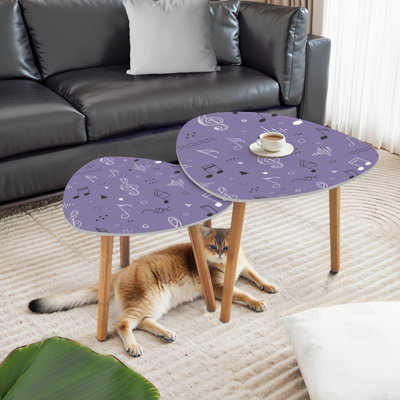 Ensemble de 2 tables basses gigognes Triangle