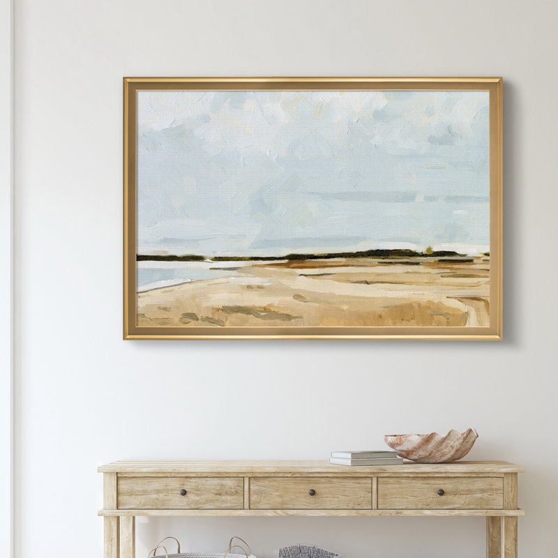 «Quiet Coast I», reproduction d'art sur toile, Doré, H 18,5 po x l 24,5 po x P 1,5 po