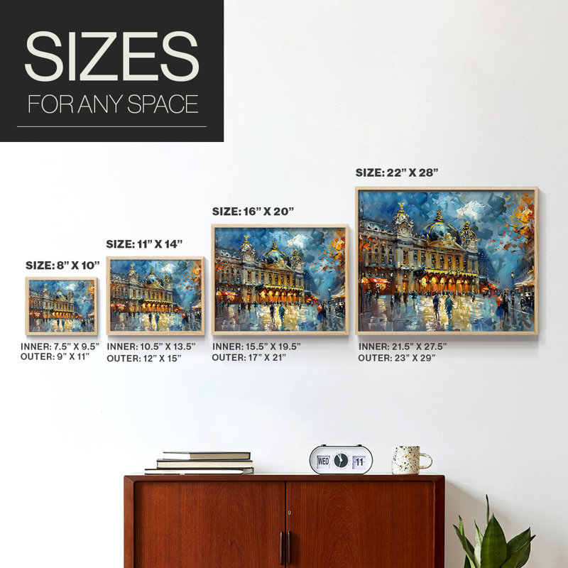Landscape Series-CXXVIII -Framed Print - Restickable, Naturel, H 11 po x l 14 po