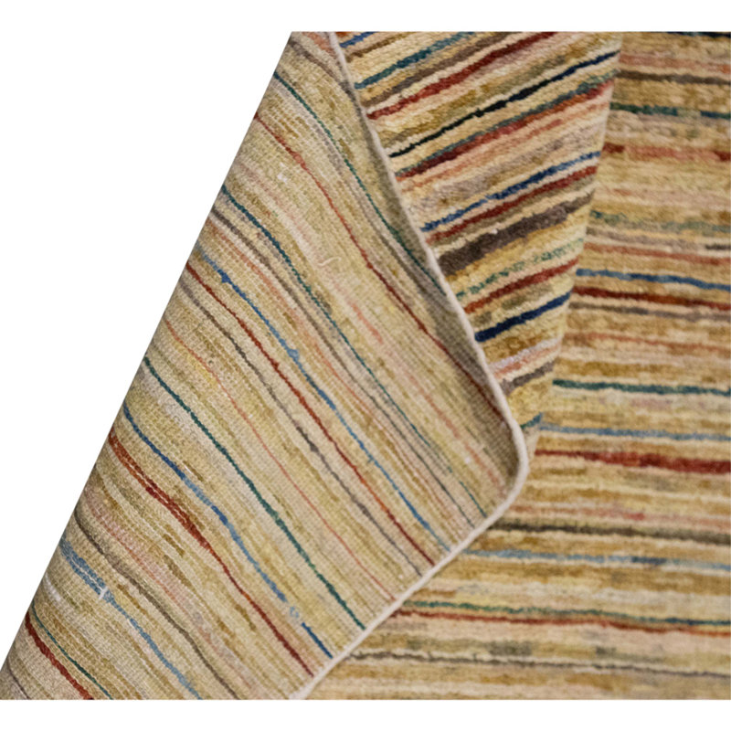 Hand Knotted Wool Area Rug in Multi