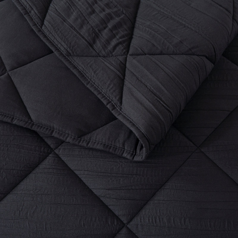 Ensemble d'édredon en microfibre WC01-20211110, Grand édredon, Noir
