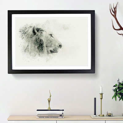 A Lion in Abstract - Picture Frame Graphic Art Print