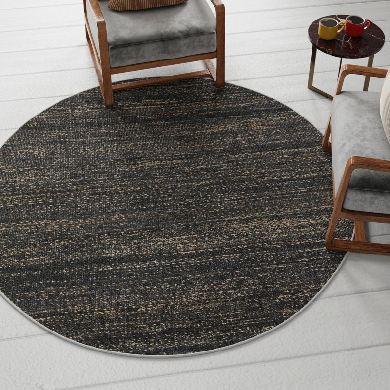 Amitha Flatweave Indoor Rug, Round 5'3" x 5'3"