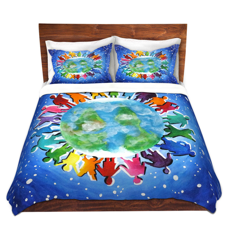 Ensemble de housse de couette the world is my terrain, 1 housse simple + 1 taie standard