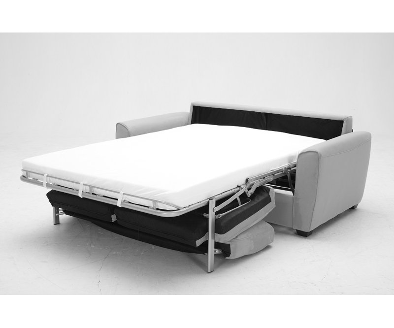 Azurine 74.8" Microfiber Round Arm Sofa Bed, Light Gray Microfiber