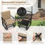 Chaise coulissante en métal avec coussins Milvio