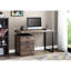 Bureau contemporain pour bureau à la maison, l 48 po, plateau en stratifié brun, pieds en métal noir, avec bureau pour ordinateur portable de 48 po pour bureau, surface, cadre, configuration réversible,