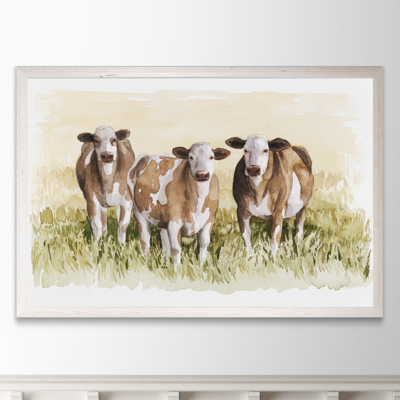 «Golden Graze I» par Paul Cezanne - reproduction d'art encadrée, H 32 po x l 44 po x P 1,3 po, Toile avec cadre blanc