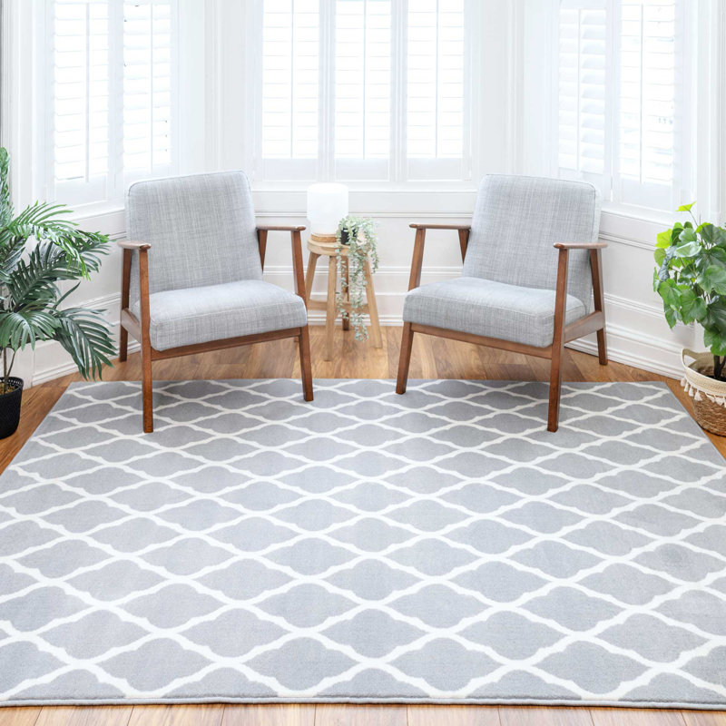 Decastro Grey Rug, Rectangle 120 x 170cm