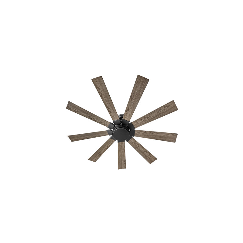Ventilateur DEL 60 "Turbine, Noir mat