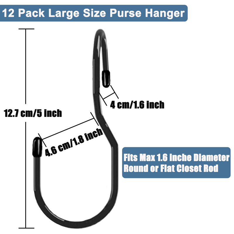 Porte-sac à main pour placard, Noir