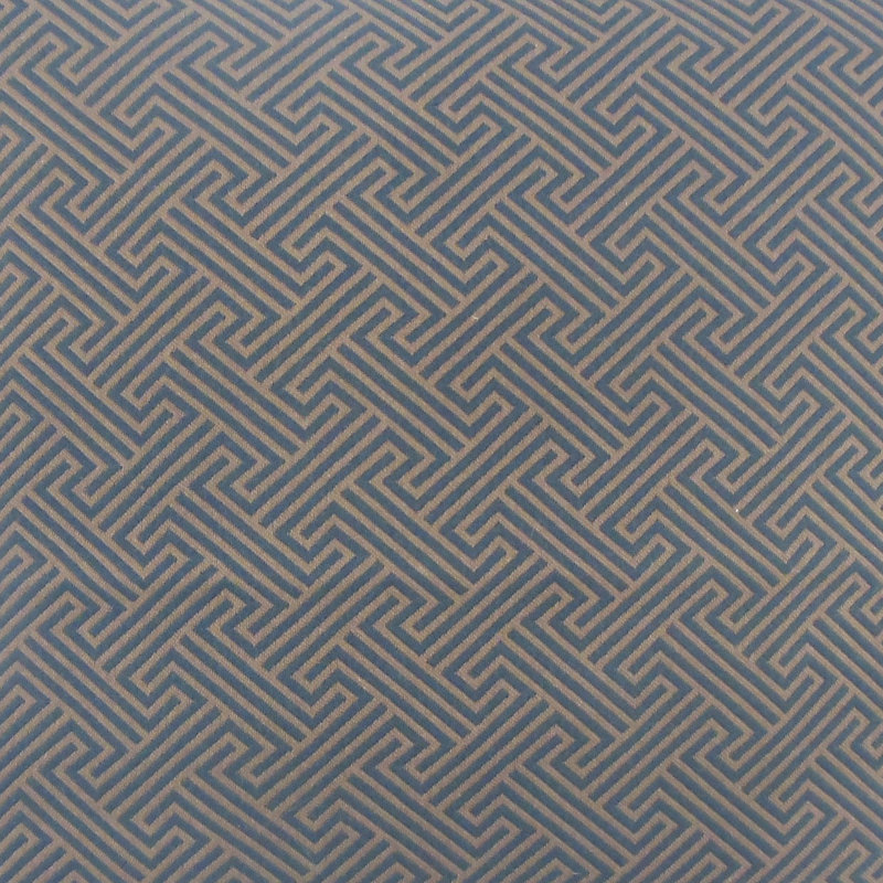 Cotton Blend Geometric Sham Set, Euro, Blue