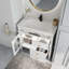 Lavabo de salle de bain de style Mid-Century avec verre à motif et bande lumineuse à capteur de mouvement, lavabo de salle de bain autoportant Farmhouse avec rangement, meuble-lavabo haut de gamme (robinet non inclus)-2136669555
