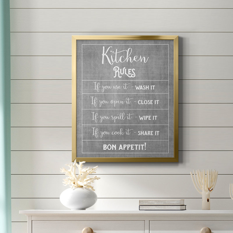 Toile encadrée de qualité supérieure Bon Appetit - prête à être accrochée, Or, H 20 po x l 16 po