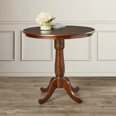 Table de salle à manger à piédestal en bois massif