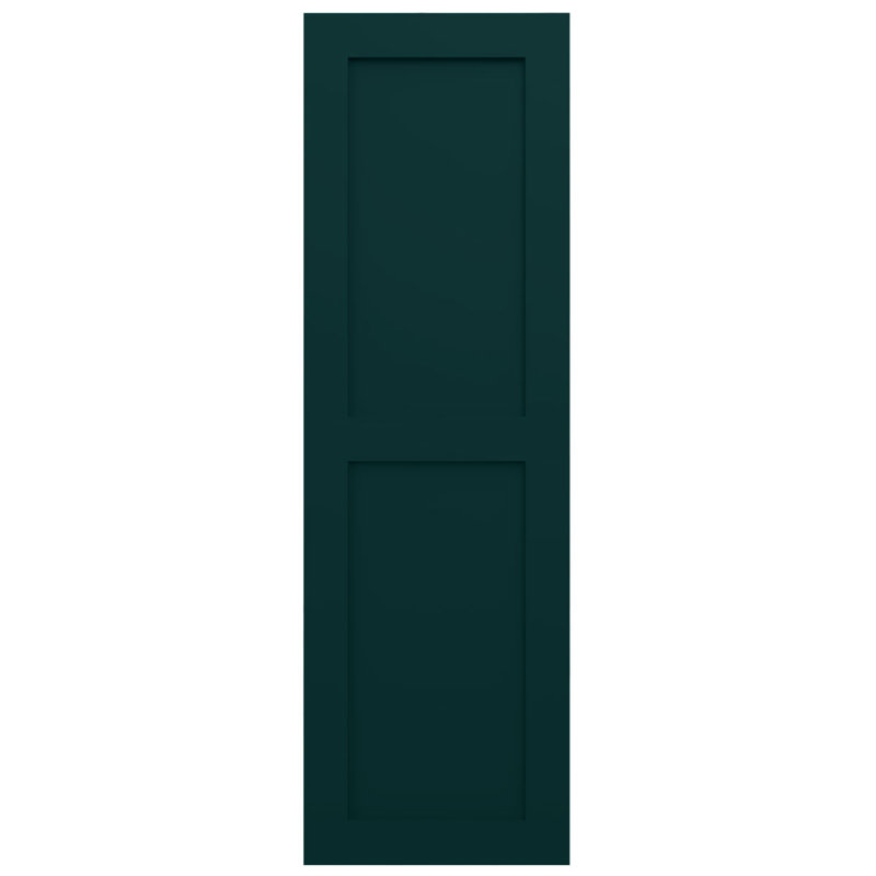 Deux volets plats égaux EnduraCore Composite, L 15 po, Vert thermique, 74"H
