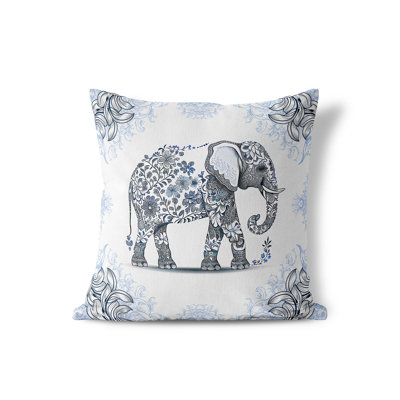 Eleflower Throw Pillow