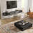 Blosse Floating TV Stand with 39.37'' Square Coffee Table Set, Fully Assembled-124521490-101250174