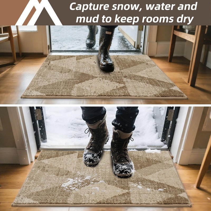 Tapis d'entrée antidérapant en polyester 20 po x 32 po