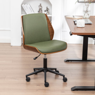 Chaise de bureau rembourrée en similicuir Bryonie