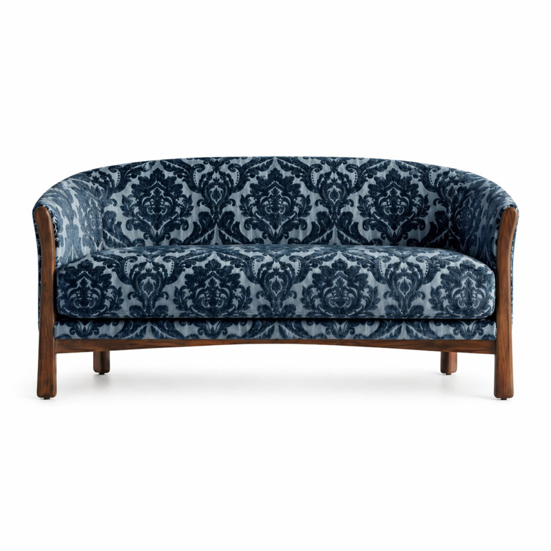 Damask Two Tone Velvet | Neiman Fabric, Denim