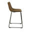 Winding Upholstered Counter Stool with Metal Frame-30896583