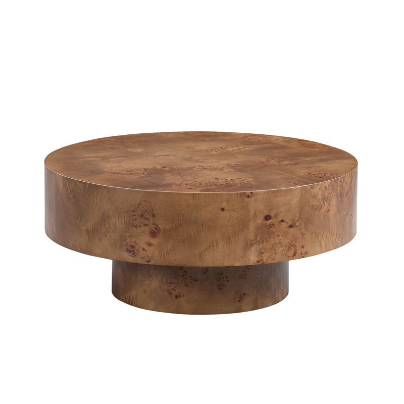 31.49" MDF Round Coffee Table, Walnut