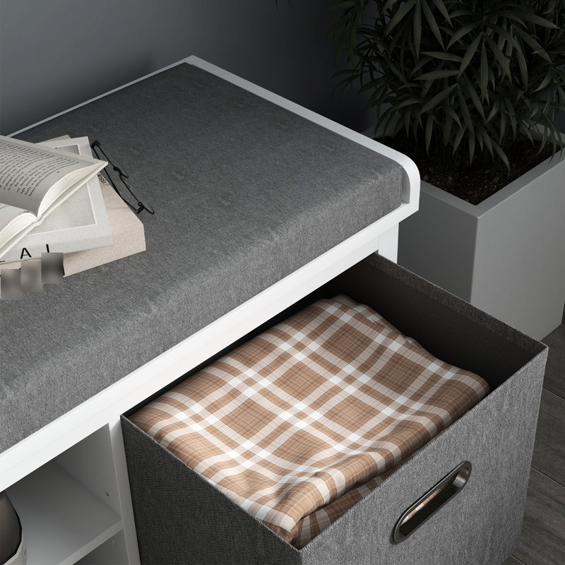 Shoe Bench with Cushion with Padded Seat