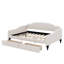 Full Size Upholstered Tufted Daybed With 2 Drawers