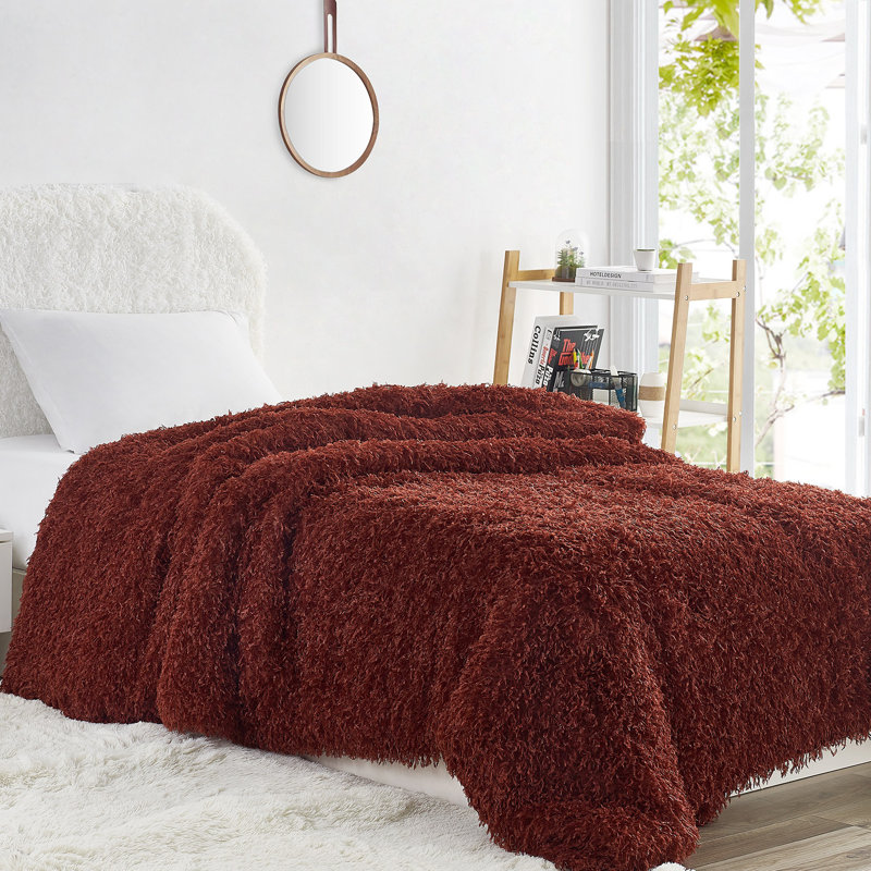 Polyester Baffle Box Stitch Comforter, Burnt Henna, Twin XL Comforter