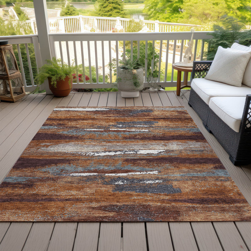 Aleighna Area Rug with Non-Slip Backing, Rectangle 9' x 12'
