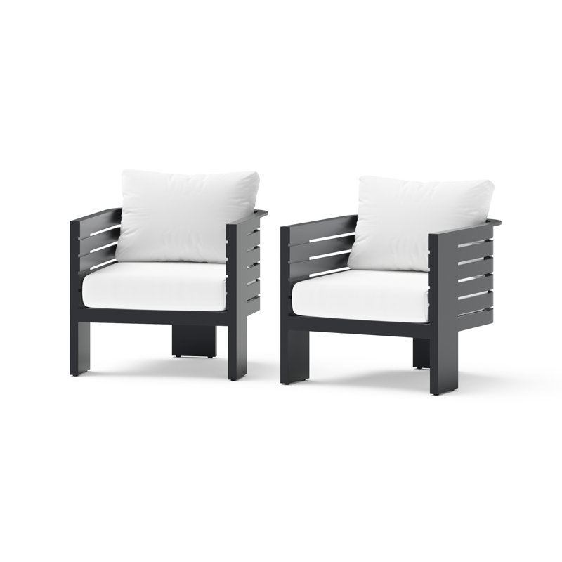 Fauteuil club d'extérieur 2 pièces Ari Sunbrella - blanc, Blanc