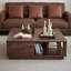 Table basse moderne simple en noyer noir