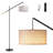 67" Black Swing Arm Floor Lamp