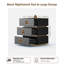 Black Nightstand, LED Fluted Night Stand with Charing Station, Small Night Table with 3 Drawers, Bedside Table with USB Ports, Modern End Side Table for Bedroom/Livingroom-1678718540